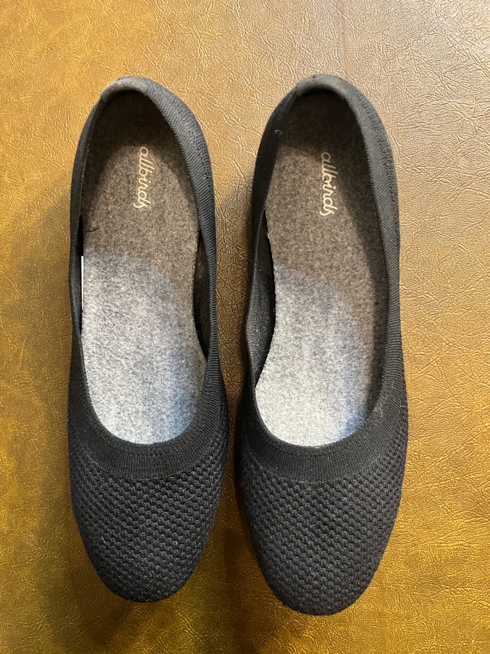 Allbirds Women’s Black Knit Ballet Flats Size 11